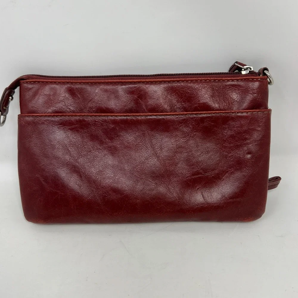 RELIC Small Leather Red Crossbody‎ Clutch Purse **NO strap